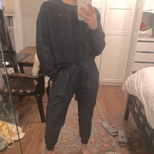 Blake Oversized Reversed Jersey Sweatshirt Navy Something Navy